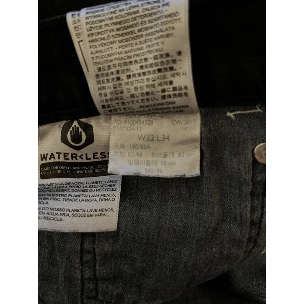 LEVIS 511 Jean Men 32x34 Dark Denim Slim Fit Straight Leg Stretch WesternCowboy
